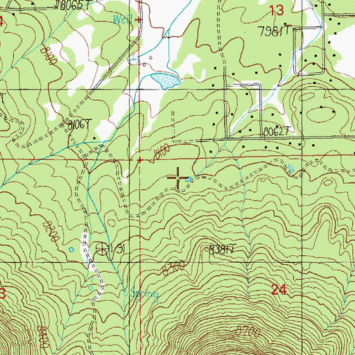 Topographic Map of Clyde Tank, AZ