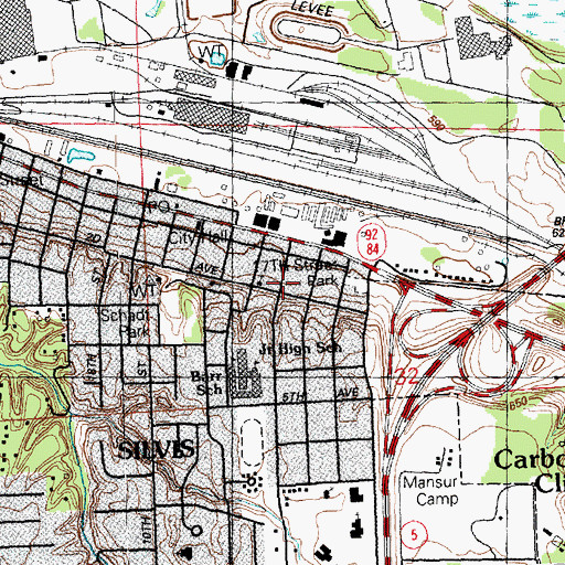 Topographic Map of Silvis United Methodist Church, IL