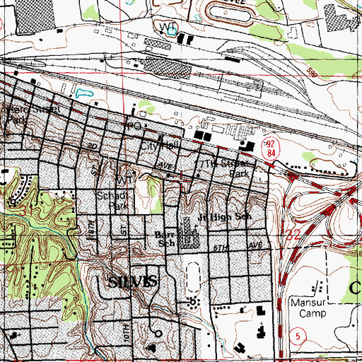 Topographic Map of Church of the Nazarene, IL