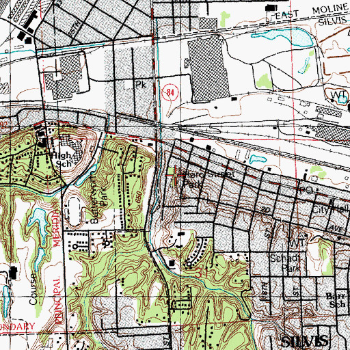 Topographic Map of Grace United Methodist Church, IL