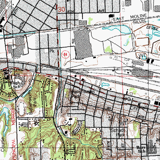 Topographic Map of Holy Spirit Church, IL