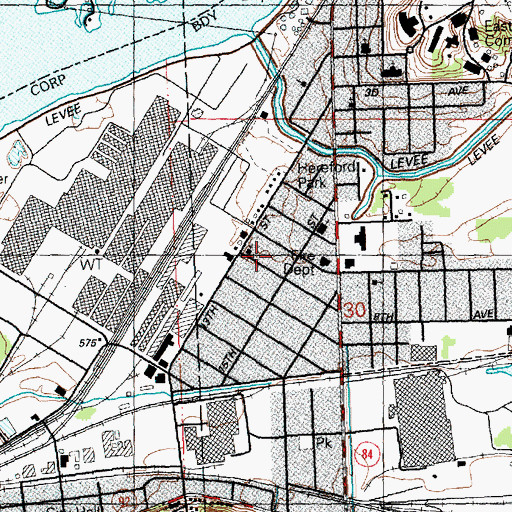 Topographic Map of Prayer Faith Mission Church, IL