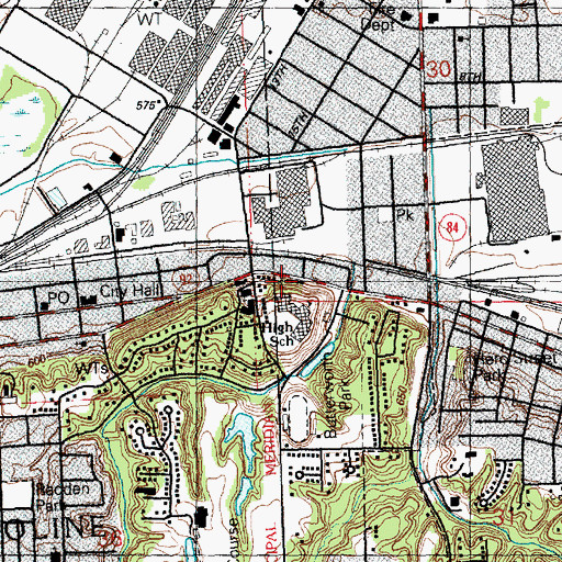 Topographic Map of Saint Marys Convent, IL