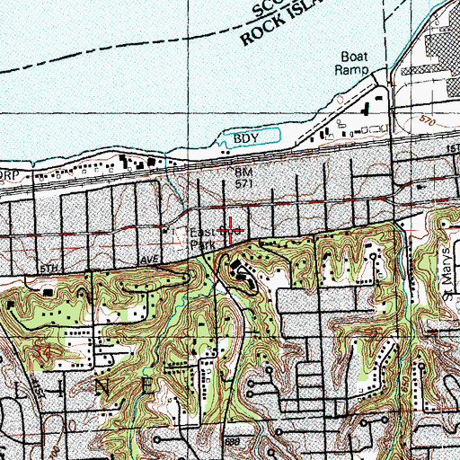 Topographic Map of Grace Korean Church, IL