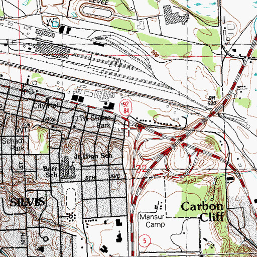 Topographic Map of 17th Street Park, IL