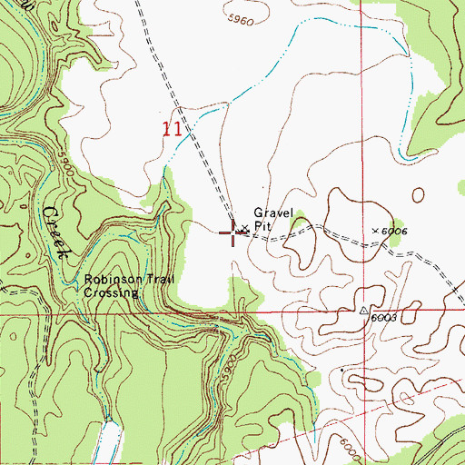 Topographic Map of Lone Pine Gravel Pit, AZ