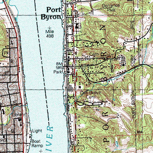 Topographic Map of Congregational Church, IL