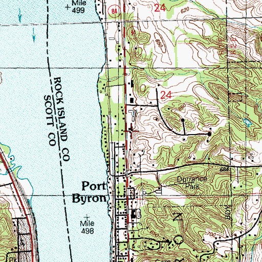 Topographic Map of Messiah Lutheran Church, IL