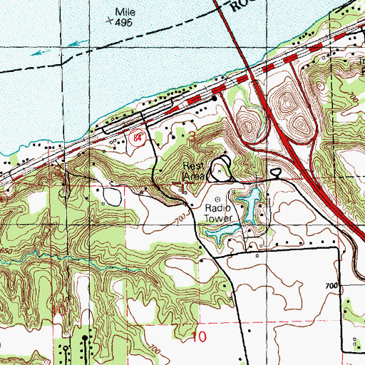 Topographic Map of Sycamore Baptist Church, IL