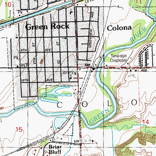 Topographic Map of First Freewill Baptist Church, IL