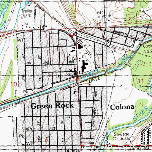 Topographic Map of Church of the Nazarene, IL