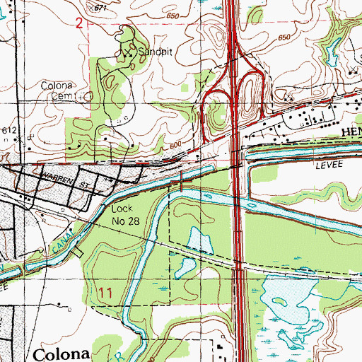 Topographic Map of Baptist Temple, IL
