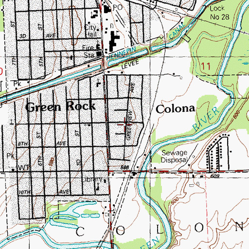 Topographic Map of Gaillaert Field, IL