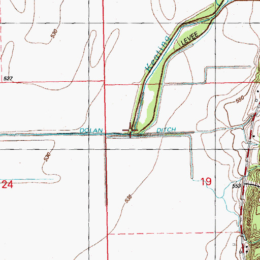 Topographic Map of Keating Creek, IL