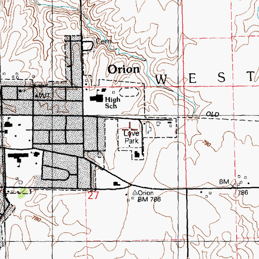 Topographic Map of Love Park, IL