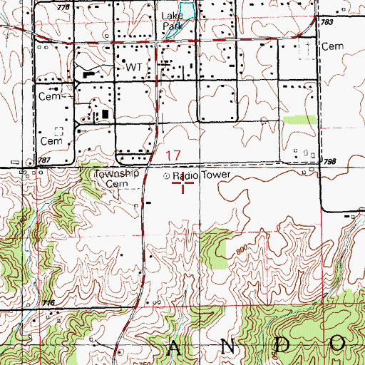 Topographic Map of Lake Park, IL