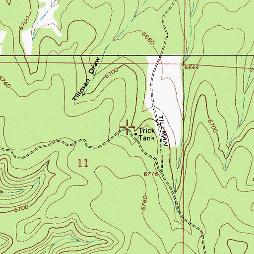 Topographic Map of Tillman Water Catchment, AZ
