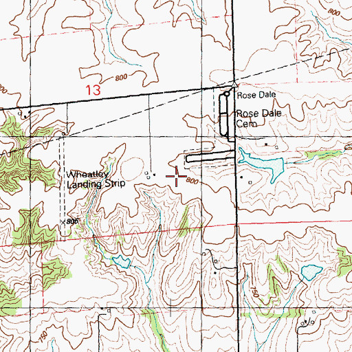 Topographic Map of Wheatley Landing Strip (historical), IL