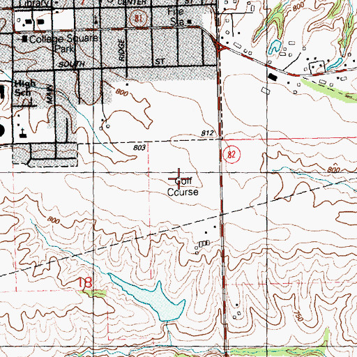 Topographic Map of Valley View Country Club, IL