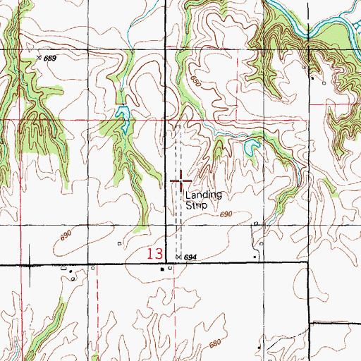 Topographic Map of M and J Air Incorporated Airport (historical), IL