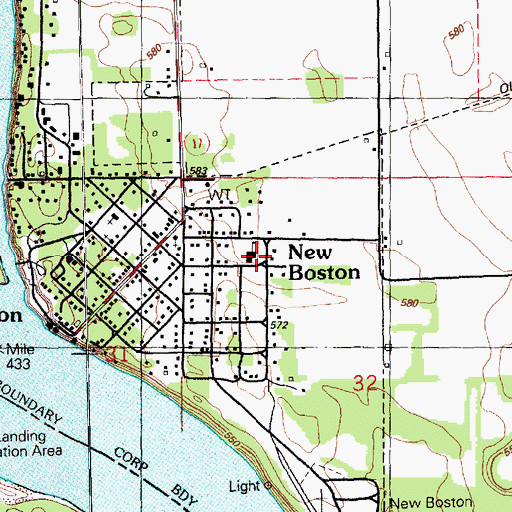 Topographic Map of Westmer School, IL