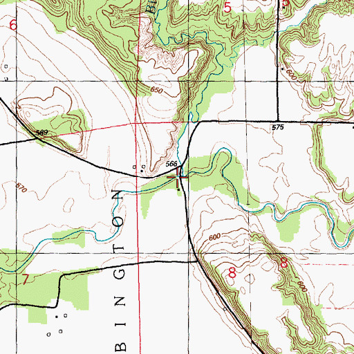 Topographic Map of Big Chief Run, IL