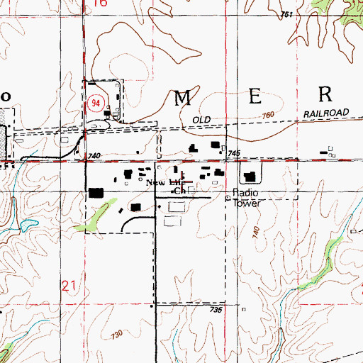 Topographic Map of New Life Assembly of God Church, IL