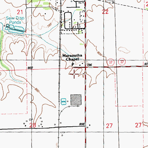 Topographic Map of Maranatha Chapel, IL