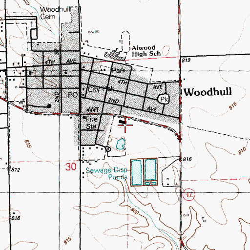 Topographic Map of Saint Johns Church, IL