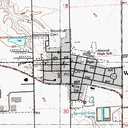 Topographic Map of United Presbyterian Church, IL