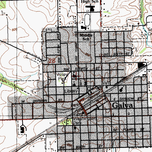 Topographic Map of F V White School, IL