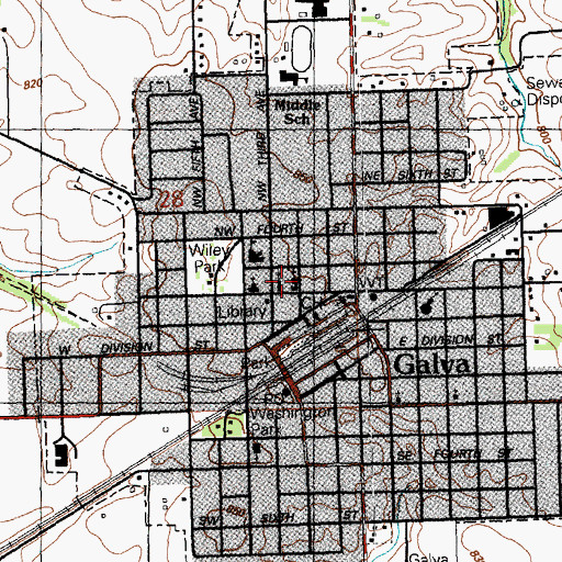 Topographic Map of First Congregational Church, IL