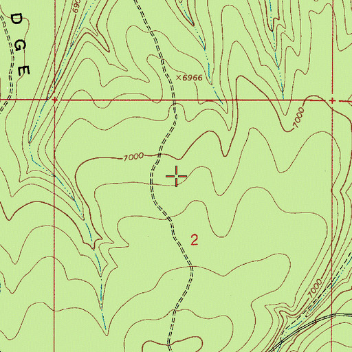 Topographic Map of Barney Ridge, AZ