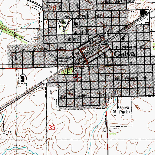 Topographic Map of Messiah Lutheran Church, IL