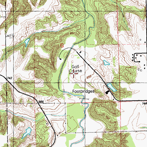 Topographic Map of Pinnacle Country Club and Golf Course, IL