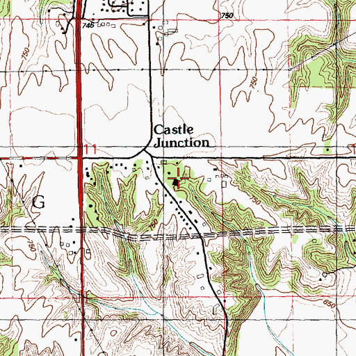 Topographic Map of Camp Milan United Methodist Church Retreat Center, IL