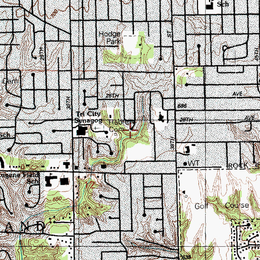 Topographic Map of Tri City Jewish Center, IL