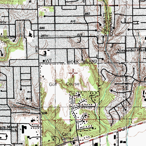 Topographic Map of William Carr Cemetery, IL