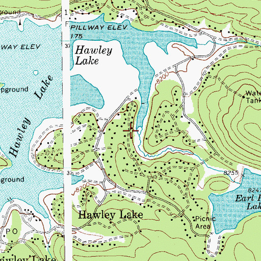 Topographic Map of Earl Creek, AZ