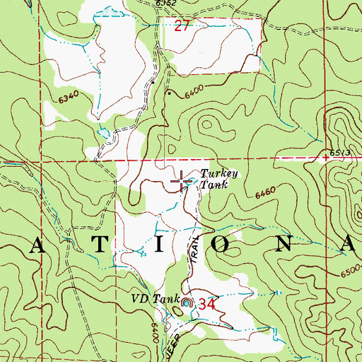 Topographic Map of Little VD Tank, AZ