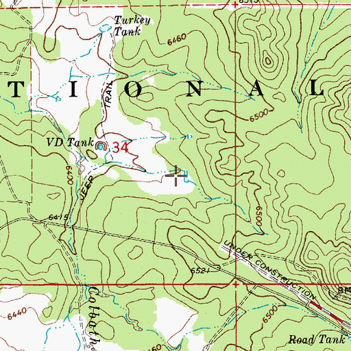 Topographic Map of Smith Tank, AZ
