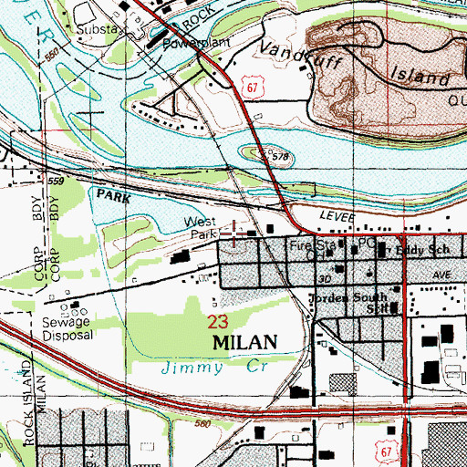 Topographic Map of West Park, IL