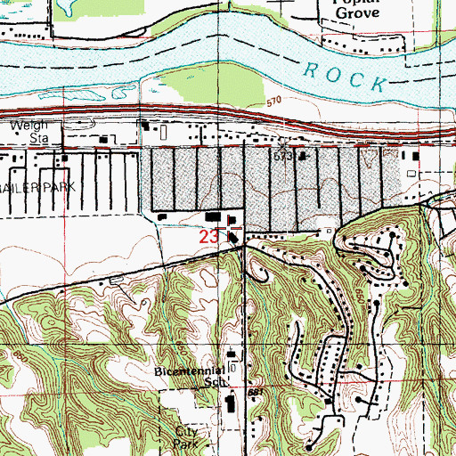Topographic Map of Coal Valley Mall, IL