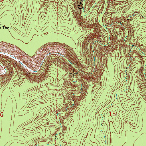 Topographic Map of East Fork Willow Creek, AZ