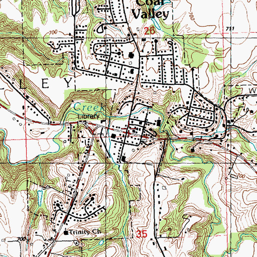 Topographic Map of Robert Jones Library, IL