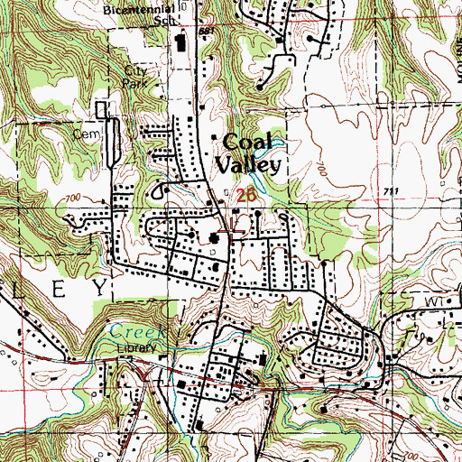 Topographic Map of First Bible Missionary Church, IL