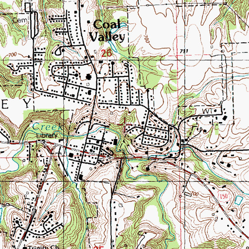 Topographic Map of Saint Maria Goretti Catholic Church, IL