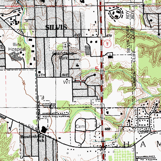 Topographic Map of Faith Walk Christian Church, IL