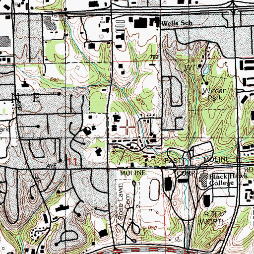 Topographic Map of Assumption Church, IL