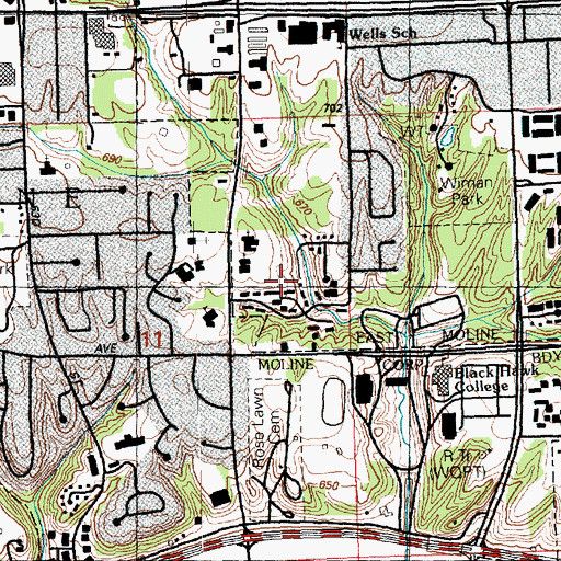 Topographic Map of The Church of Jesus Christ of Latter Day Saints, IL